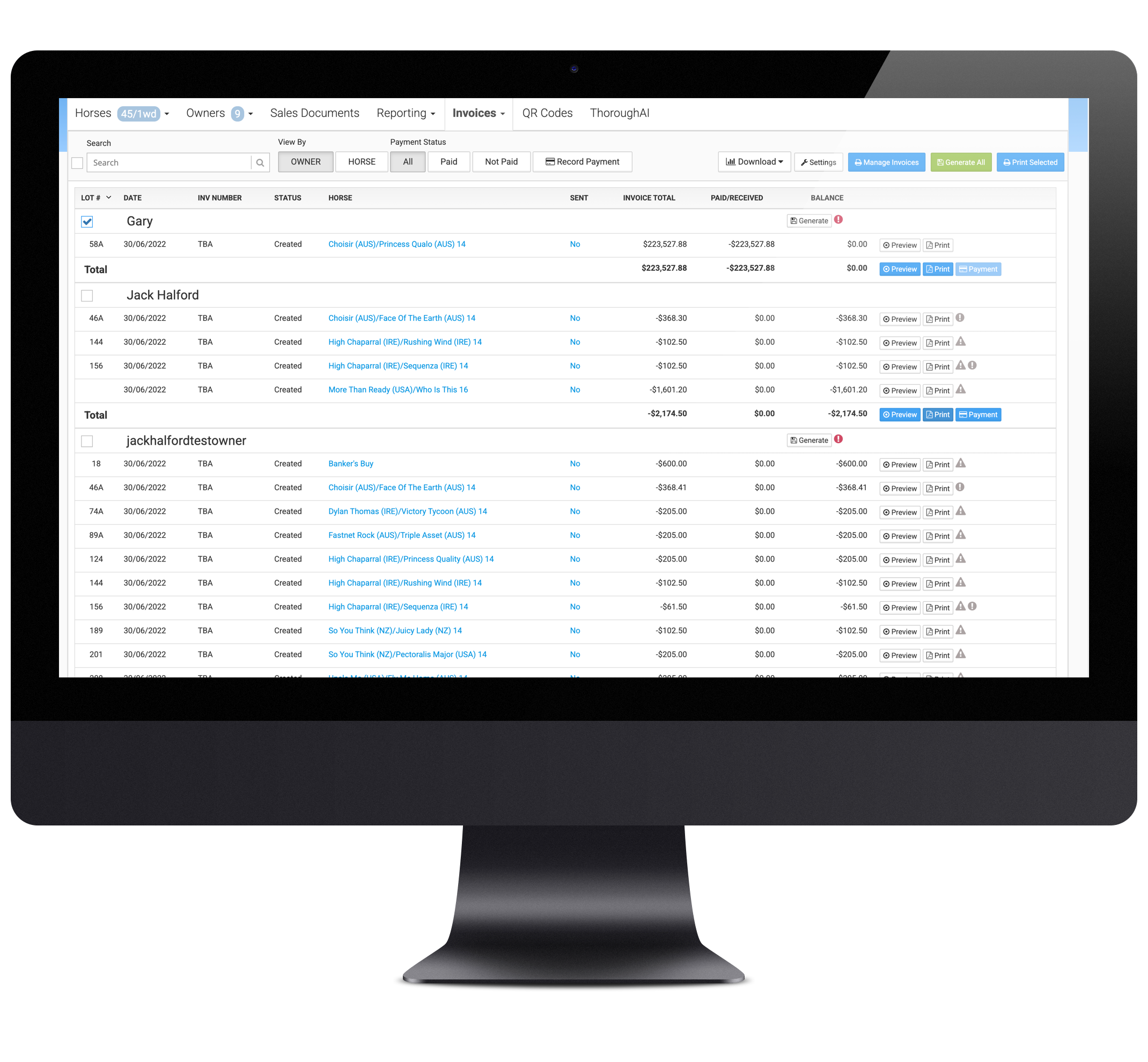 Accounting - Generate invoice